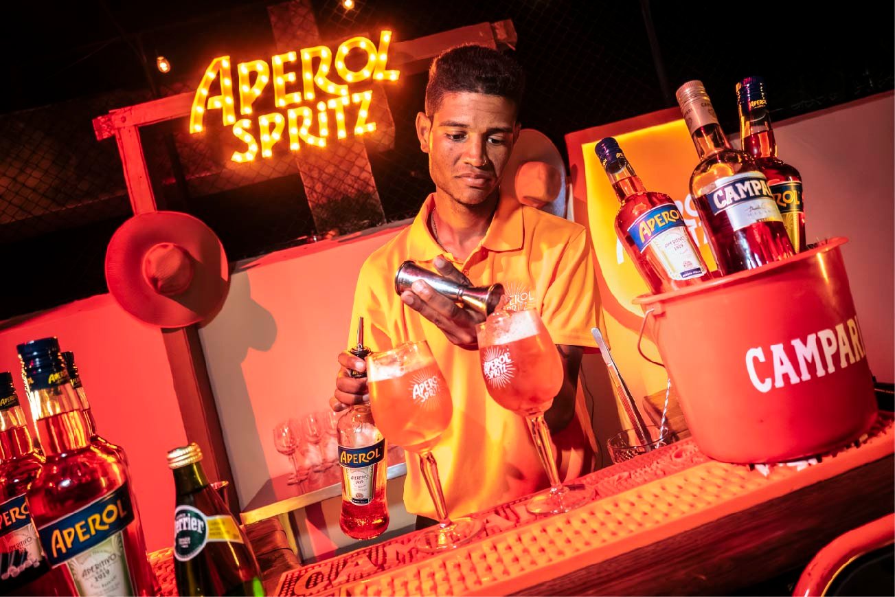 Activación Aperol Spritz con Safari en Tempo